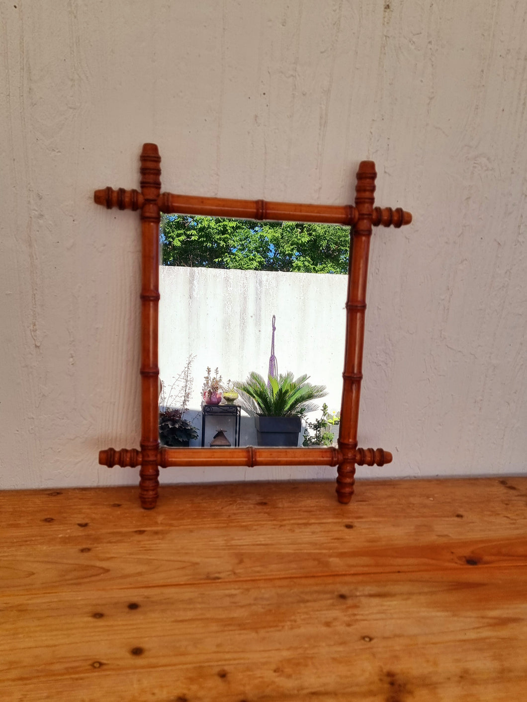 Miroir imitation bambou 50's les kitscheries brocante en ligne