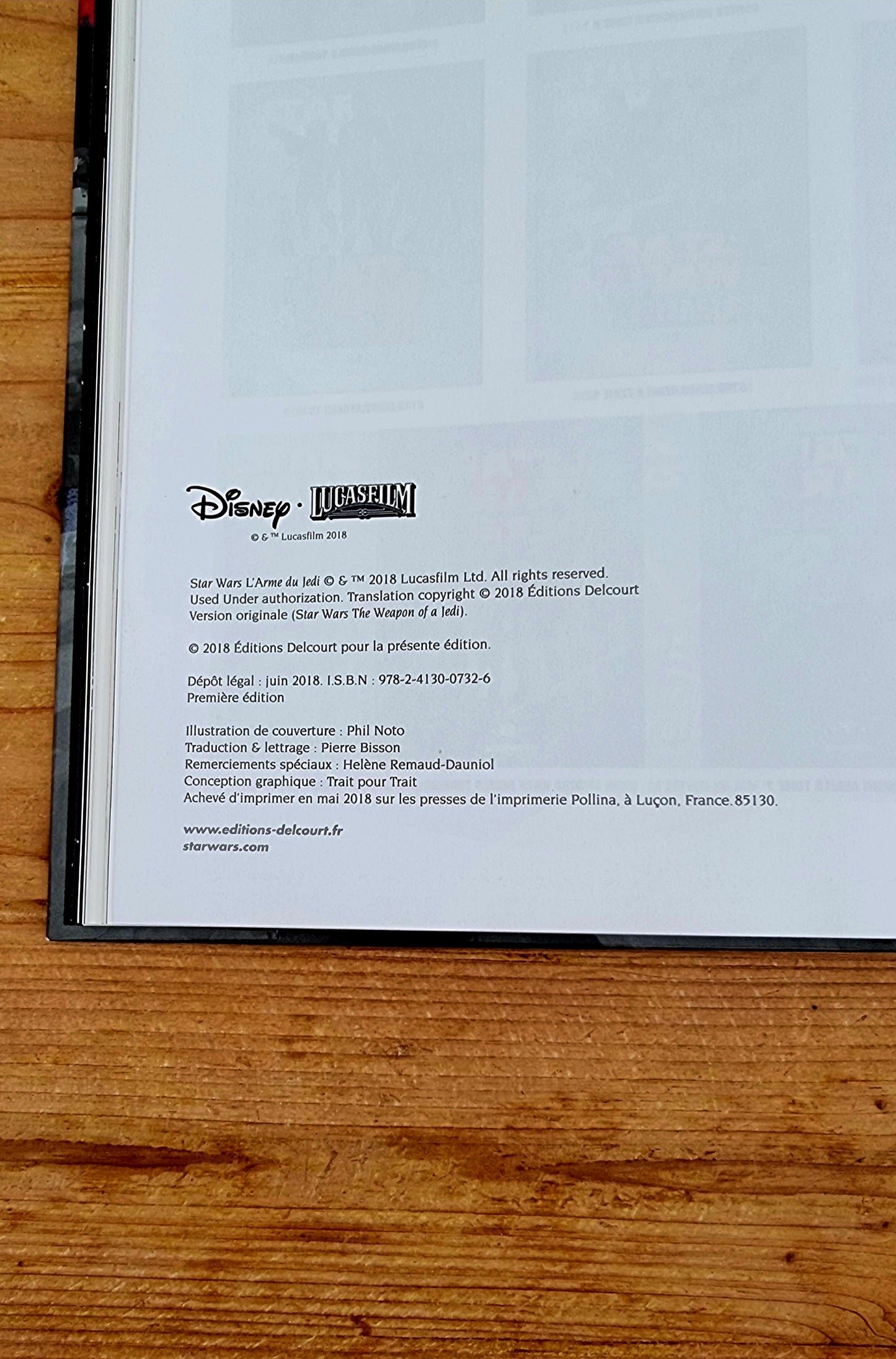 Bande dessinée Star Wars L’Arme du Jedi édition Delcourt