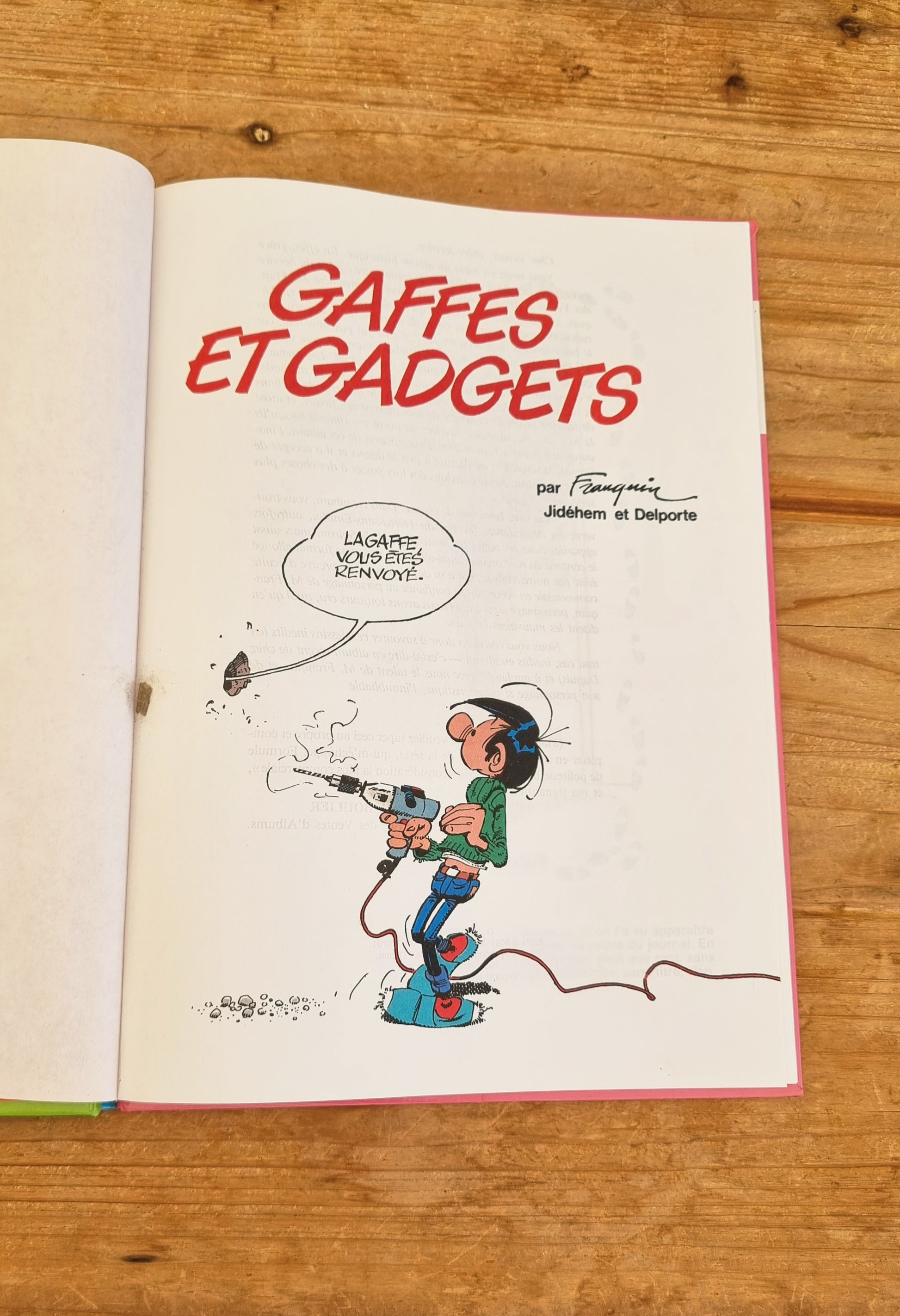 BD vintage Gaston Lagaffe tome 0 Gaffes et Gadgets Franquin Dupuis
