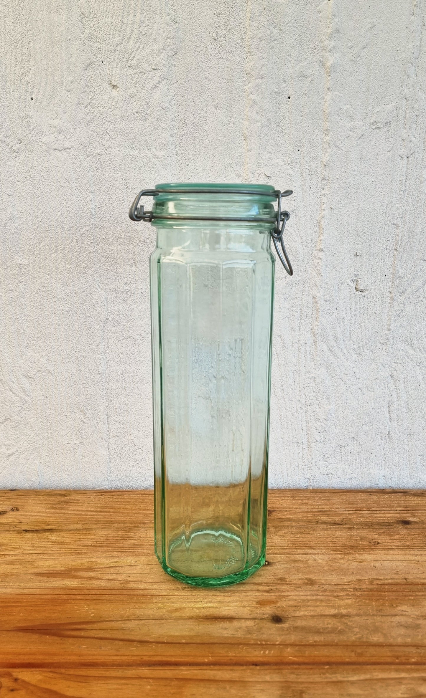 Grand bocal vintage en verre à facettes Hermetic Made in Italy