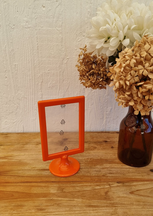 Cadre photo sur pied IKEA Tolsby orange double face design Henrik Preutz