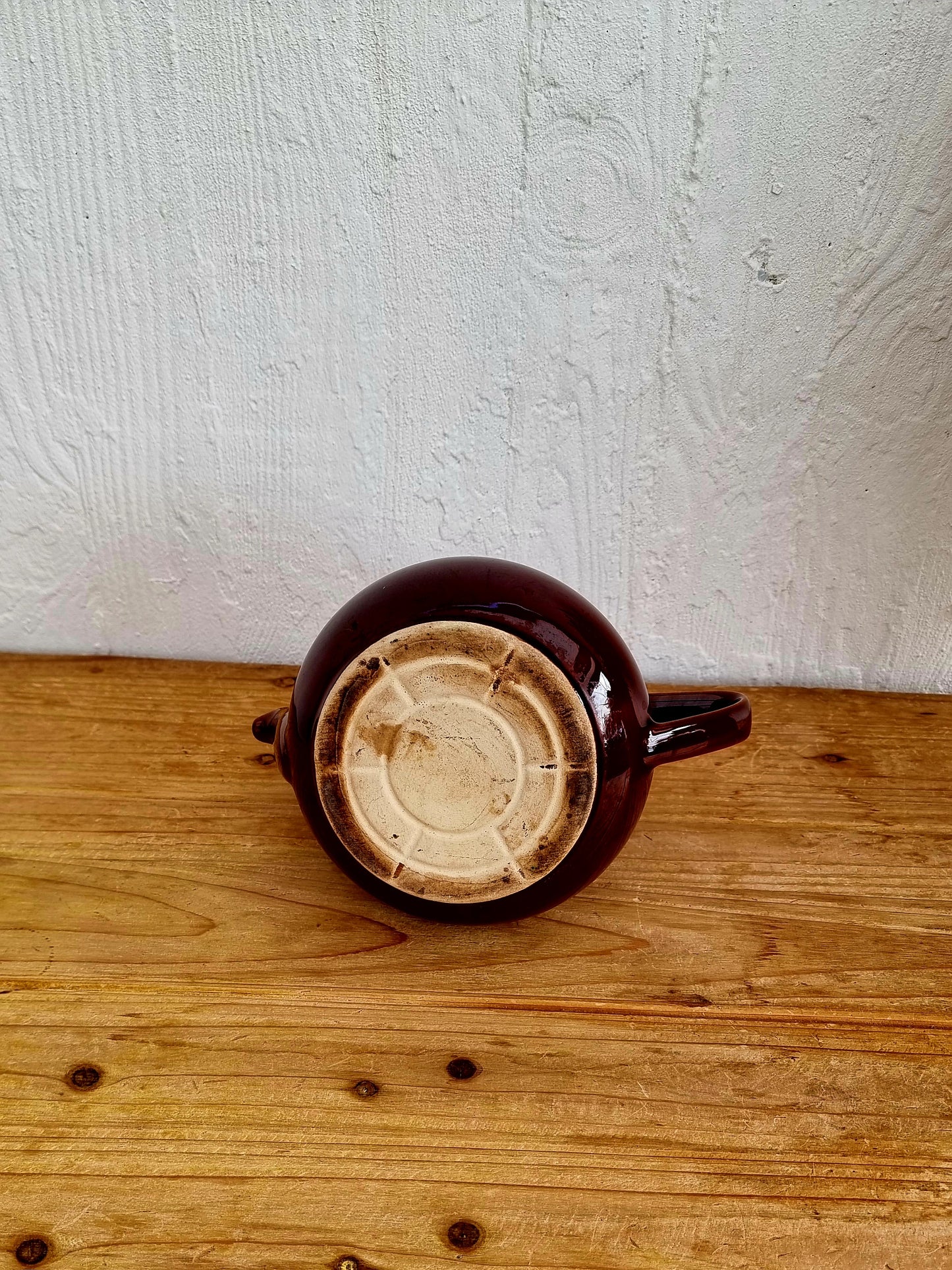cafetière vintage marron années 60 déco cuisine brocante