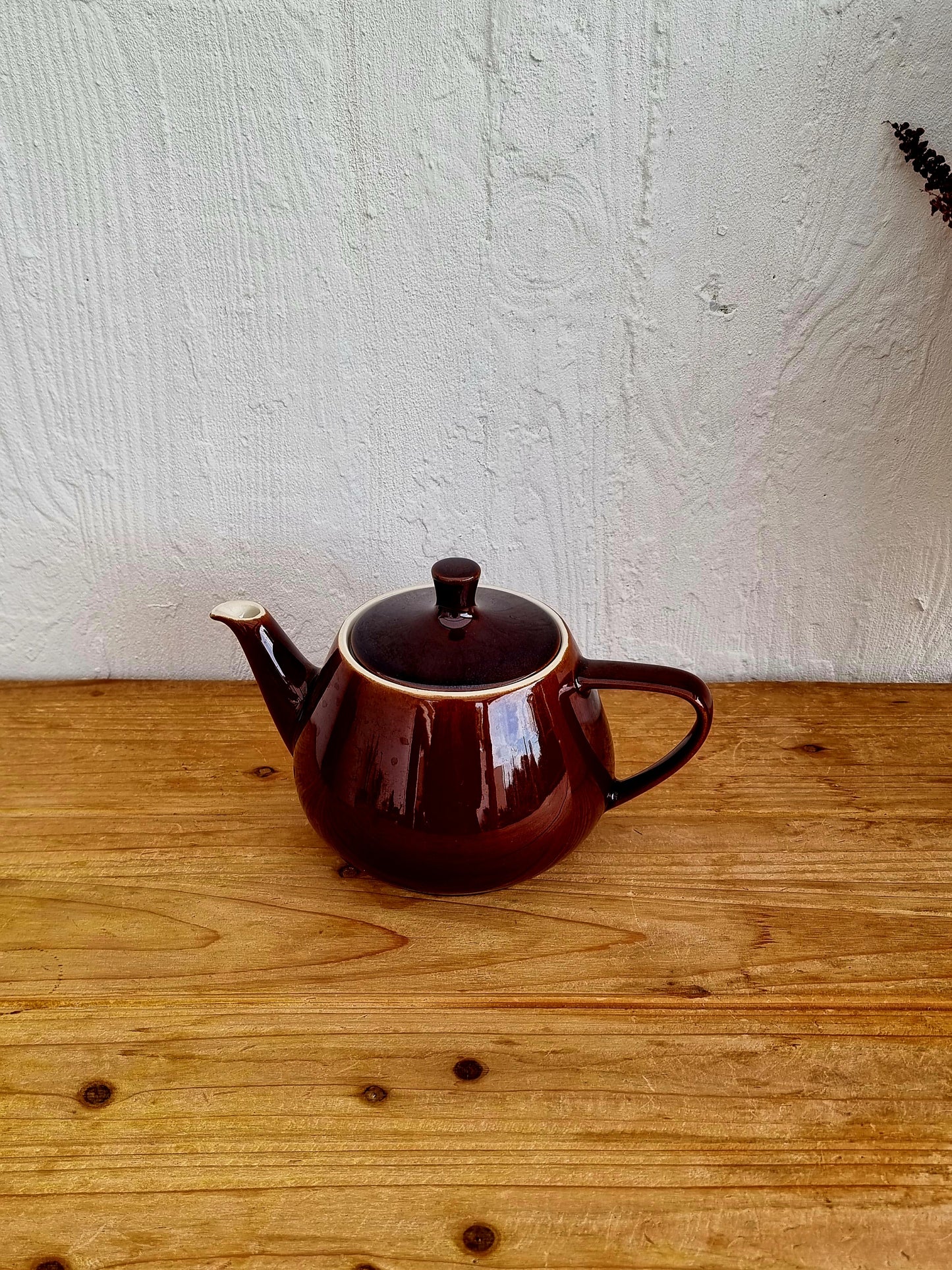 cafetière vintage marron années 60 déco cuisine brocante