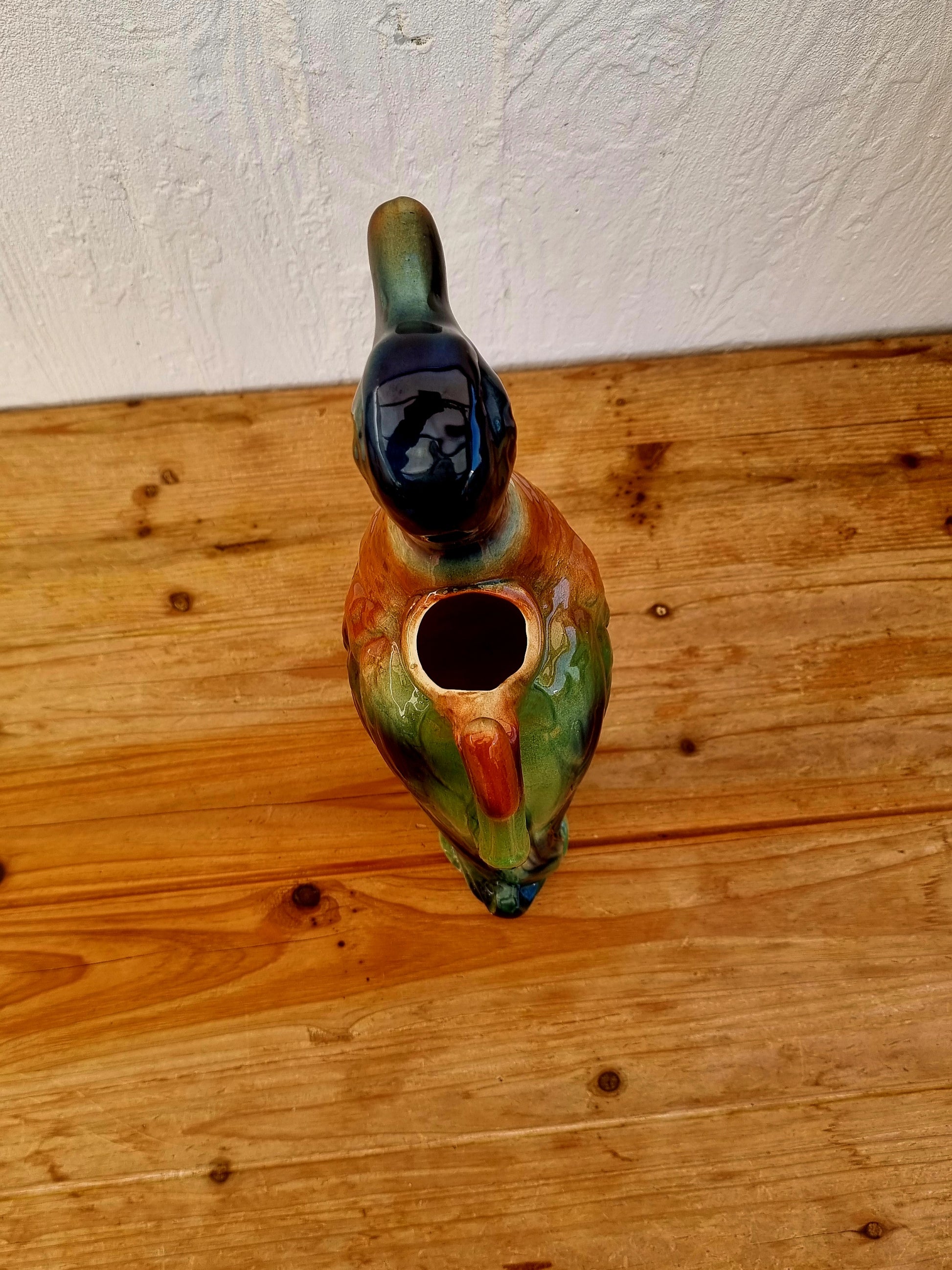 Pichet canard barbotine Saint Clément les kitscheries brocante en ligne