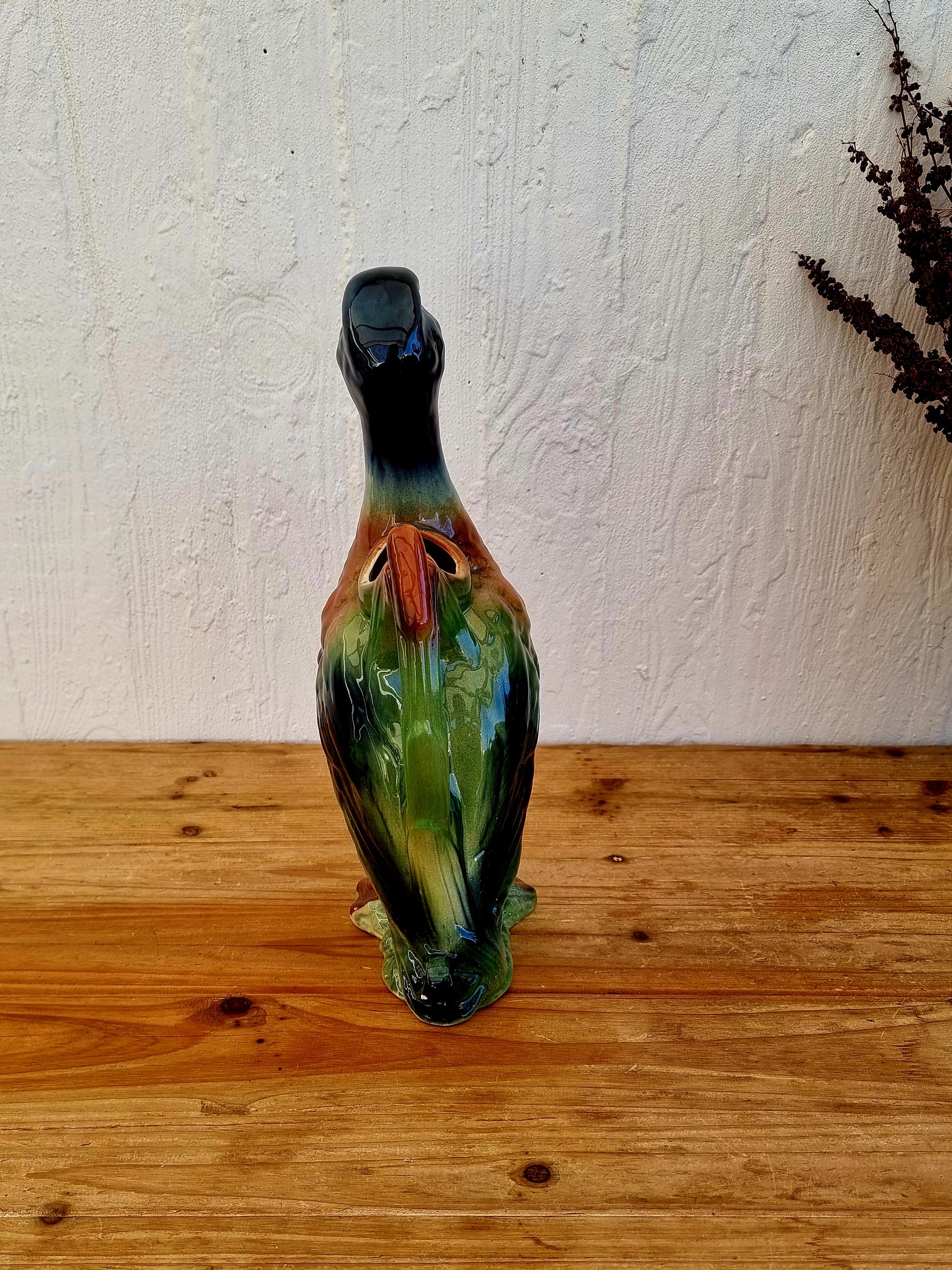 Pichet canard barbotine Saint Clément les kitscheries brocante en ligne