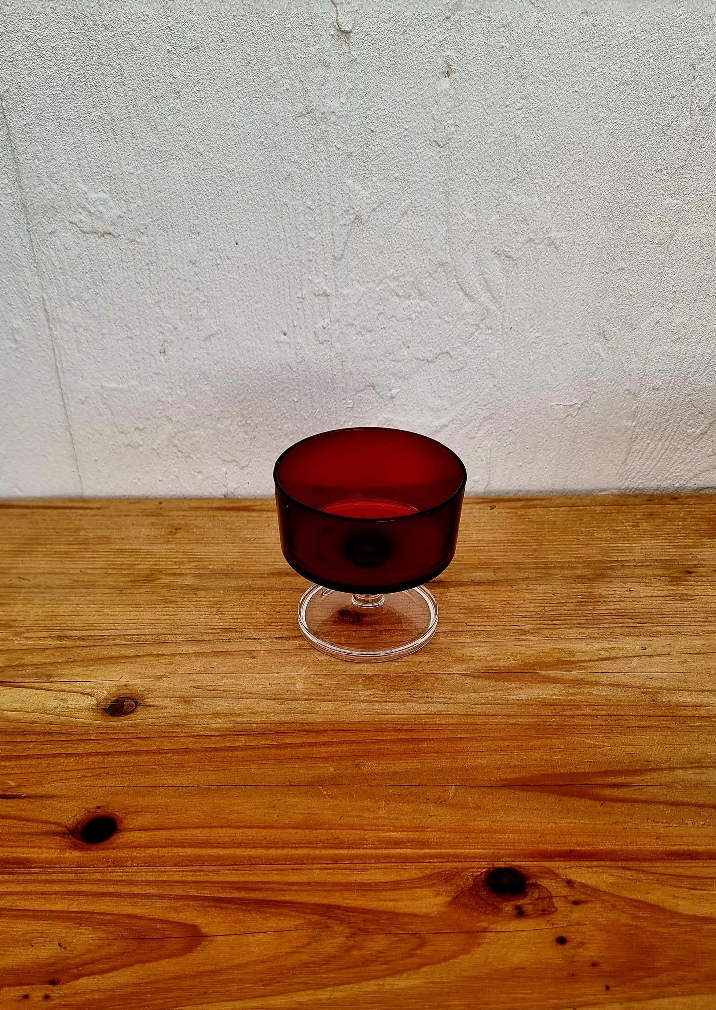 ensemble 6 coupes Luminarc Cavalier rouge France années 70