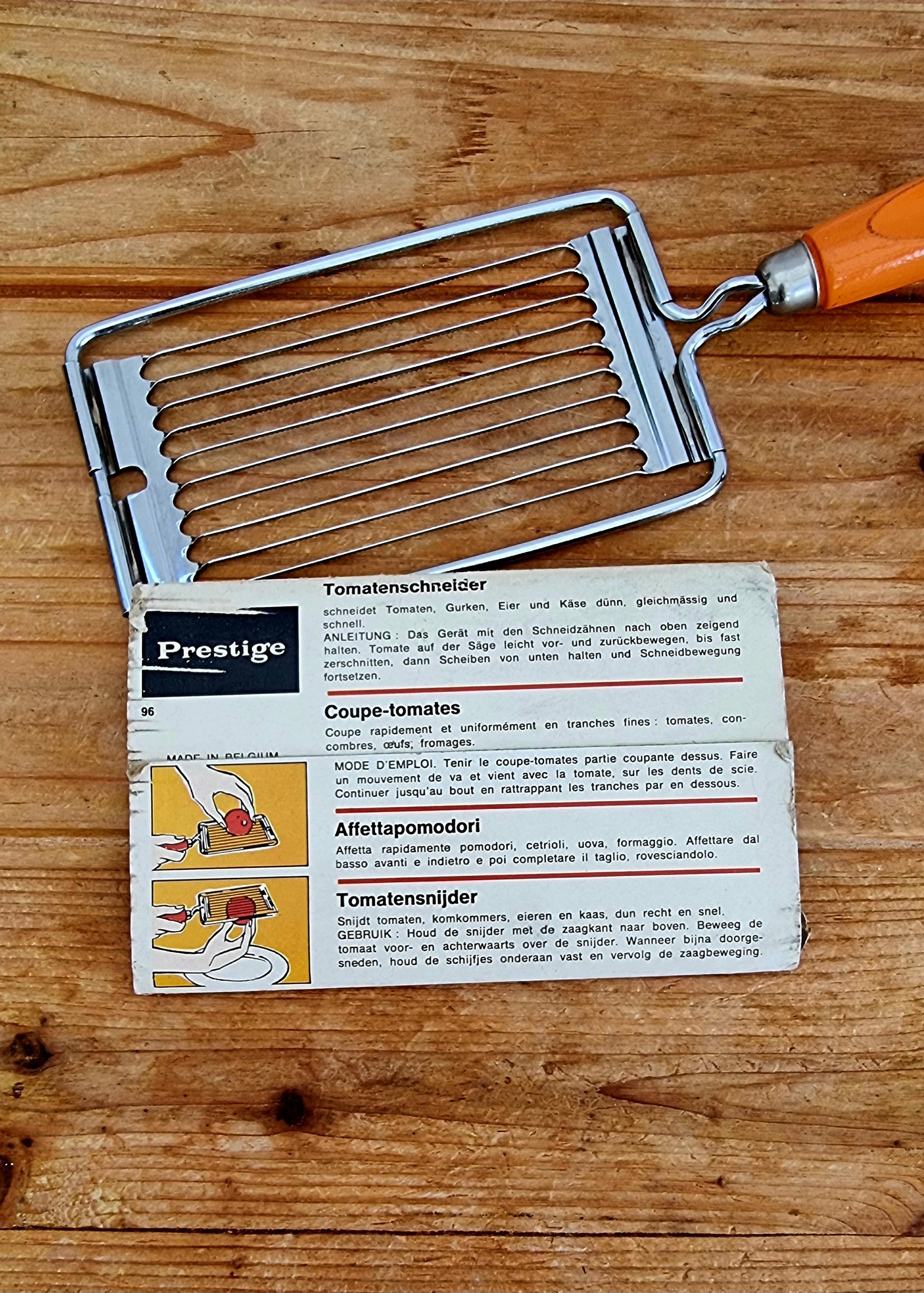 Coupe-tomates Prestige vintage manche orange