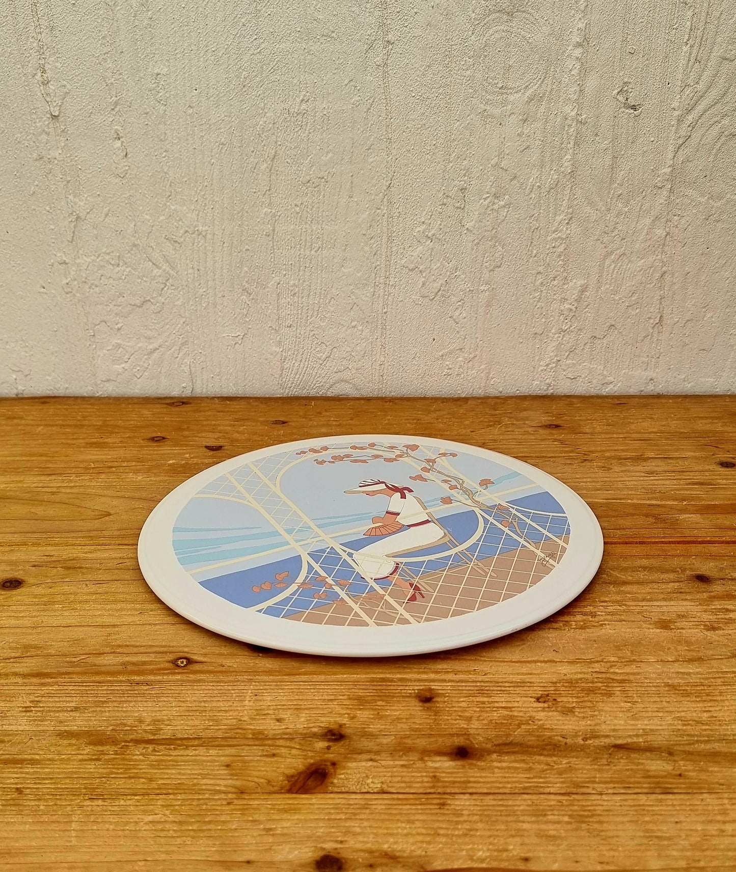 dessous de plat vintage Dougo illustration Art Déco excellent état