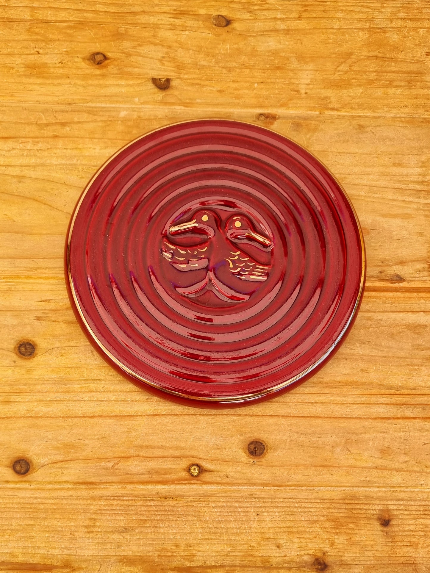 Ensemble pour la table des années 50 dessous plat porte couteaux céramique les kitscheries brocante en ligne