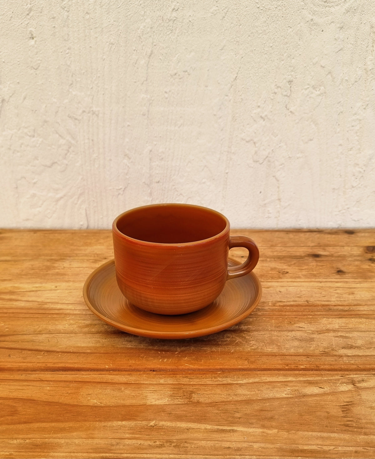 Lot de 4 grandes tasses Arcopal Volcan vintage années 70