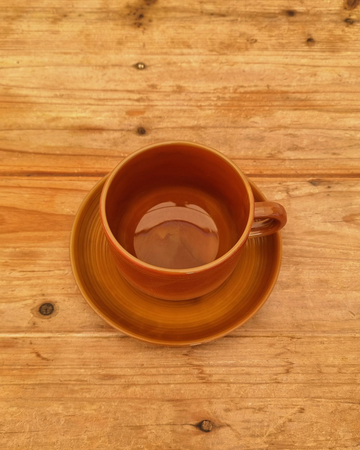 Lot de 4 grandes tasses Arcopal Volcan vintage années 70
