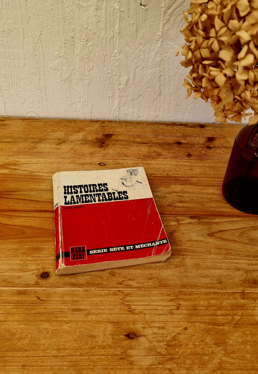 Livre Histoires lamentables de Wolinski, couverture illustrée Hara-Kiri 1965