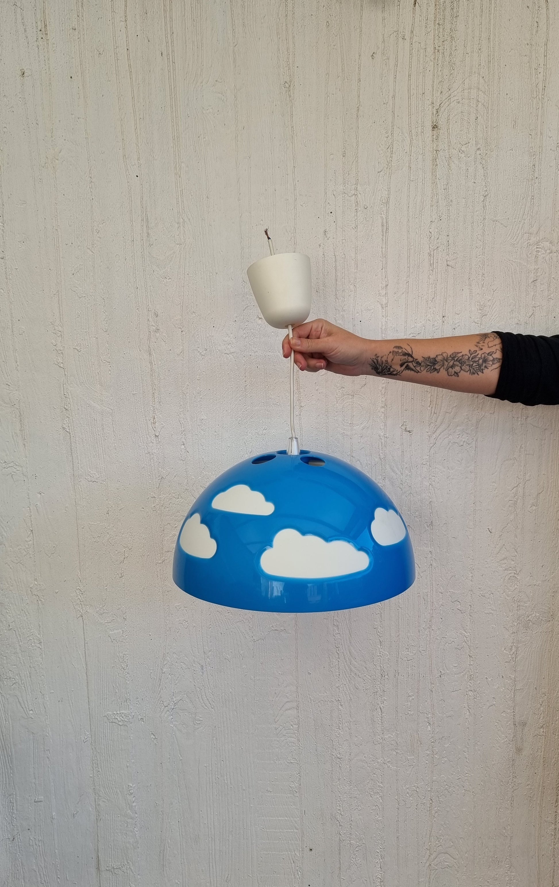 Suspension nuages bleu Ikea Skojig vintage les kitscheries brocante en ligne