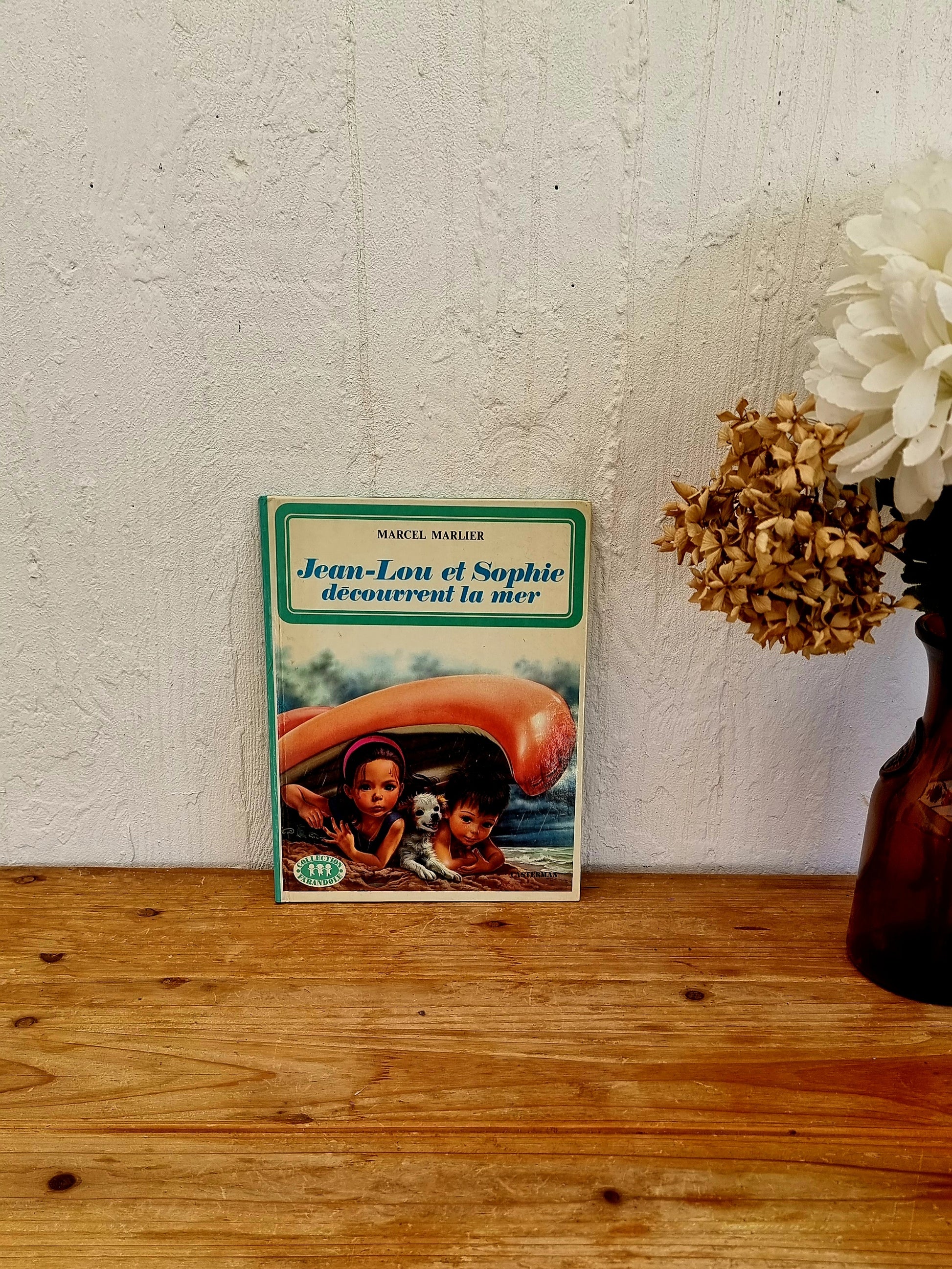 Livre "Jean-Lou et Sophie découvrent la mer" Casterman les kitscheries brocante en ligne