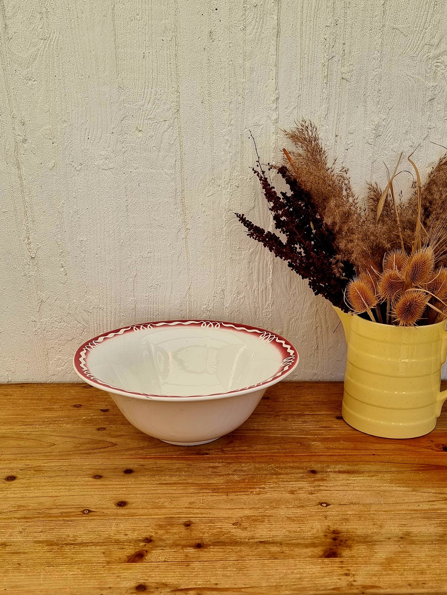 Grand saladier Digoin Sarreguemines modèle Marjolaine diamètre 33 cm faïence