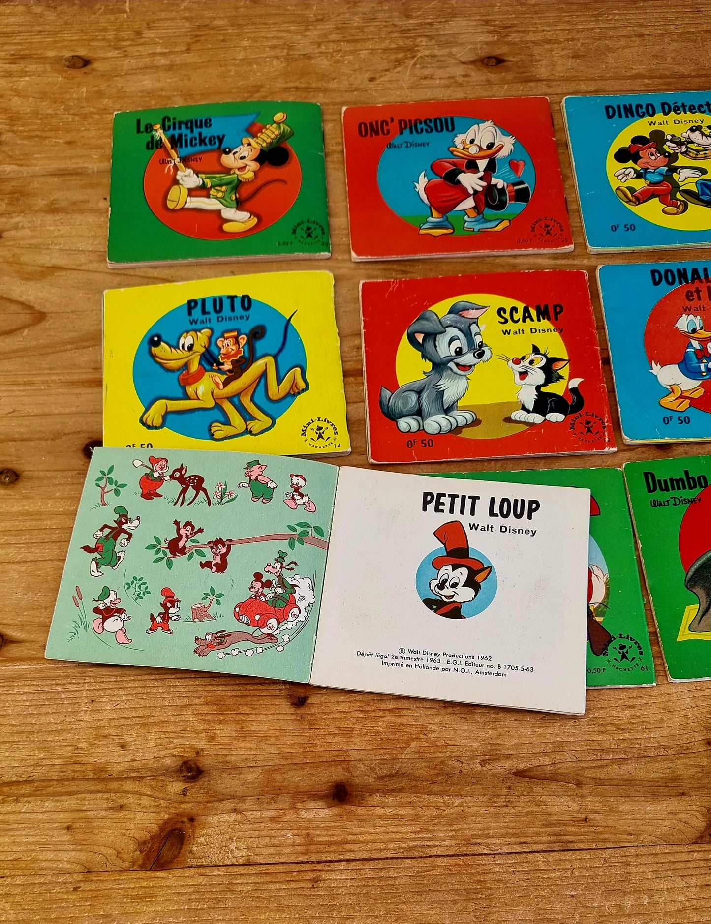 Lot de 8 minis livres Walt Disney Hachette vintage les kitscheries brocante en ligne