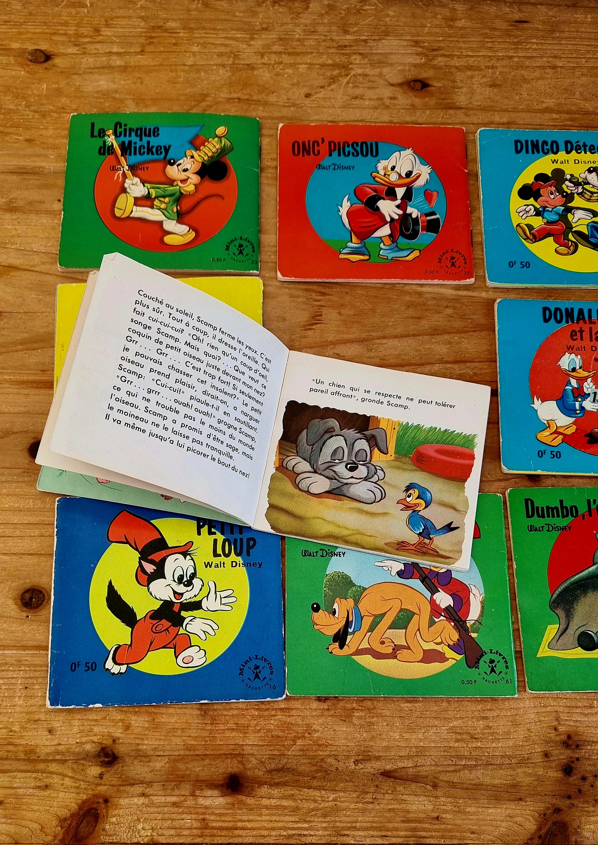 Lot de 8 minis livres Walt Disney Hachette vintage les kitscheries brocante en ligne