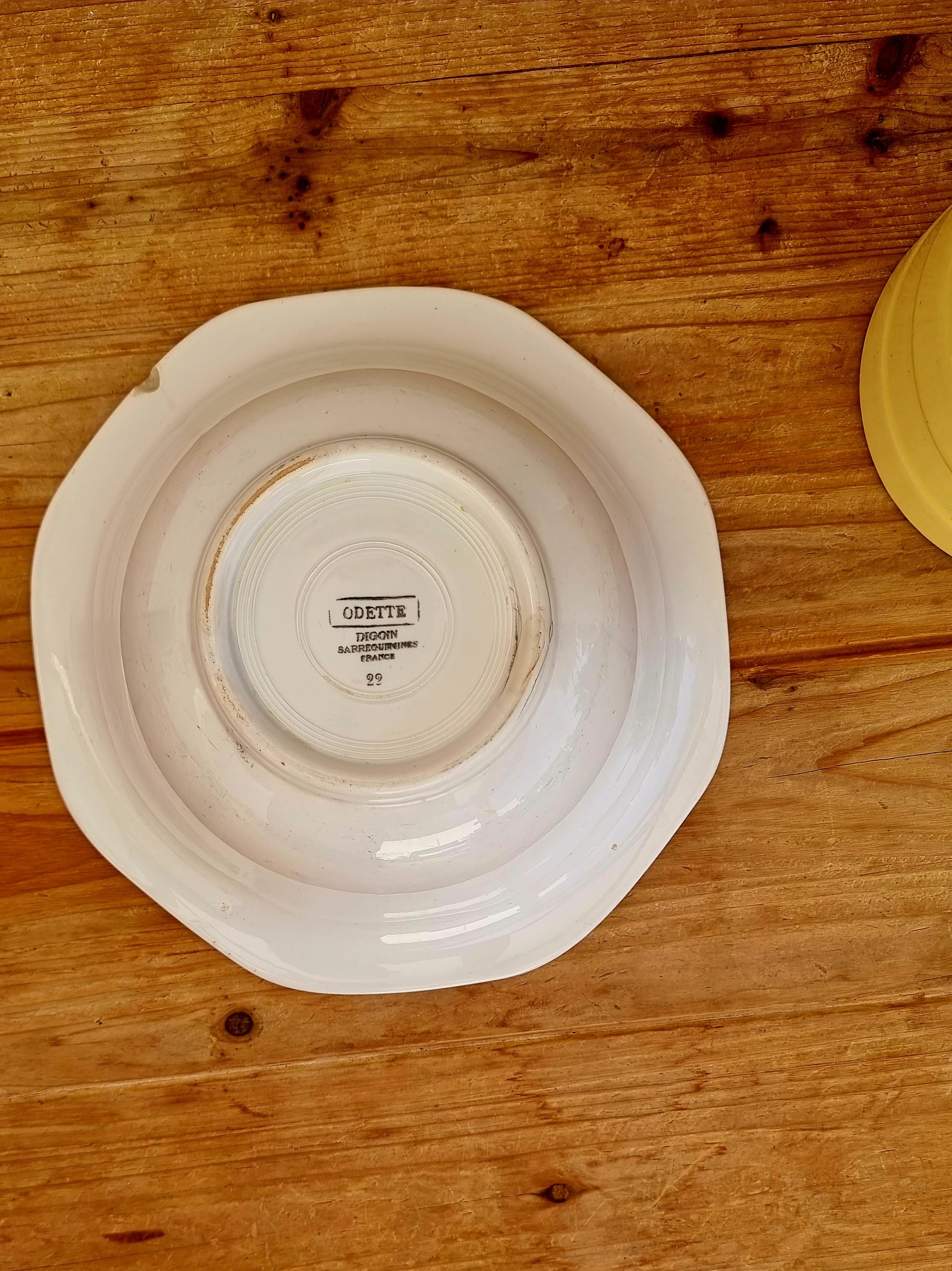 Grand saladier vintage Digoin Sarreguemines Odette faïence ancienne