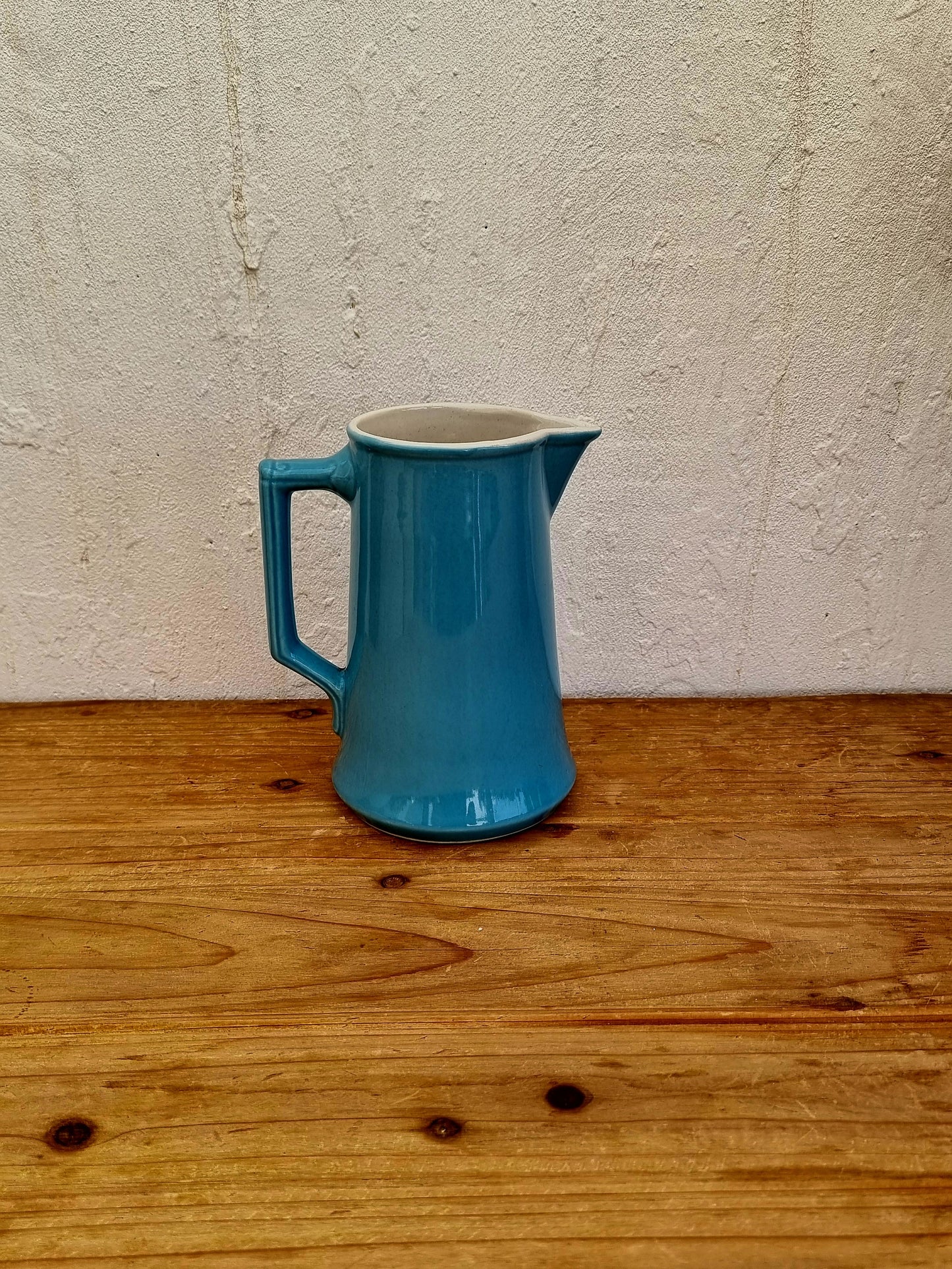 Pichet en céramique bleu vintage les kitscheries brocante en ligne