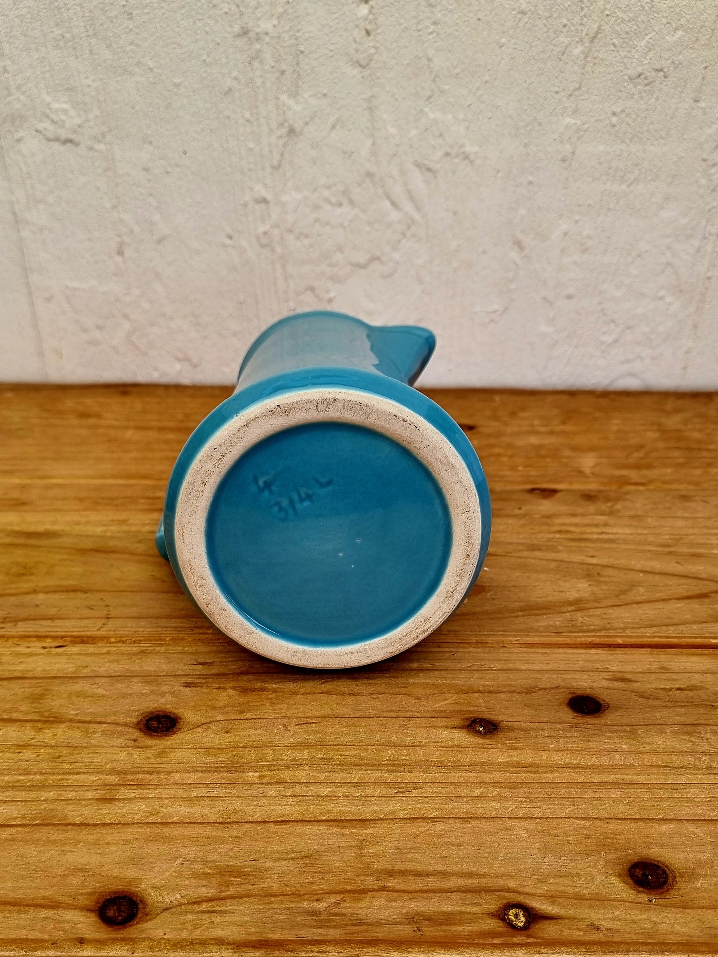 Pichet en céramique bleu vintage les kitscheries brocante en ligne