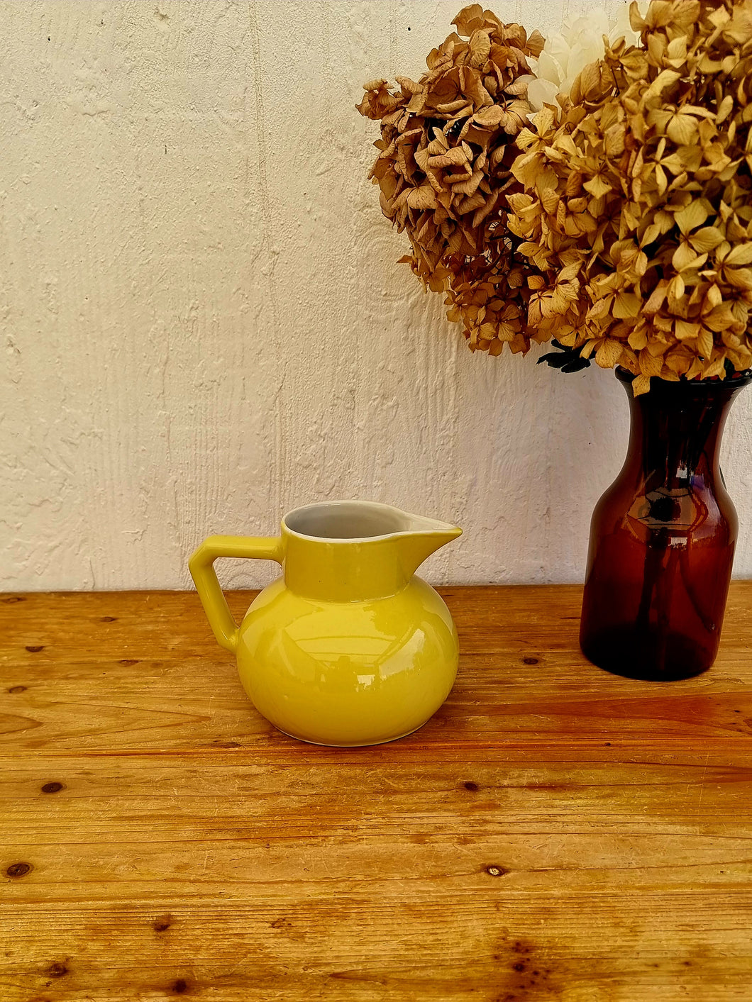 Pichet jaune Rio vintage ceramique les kitscheries brocante en ligne