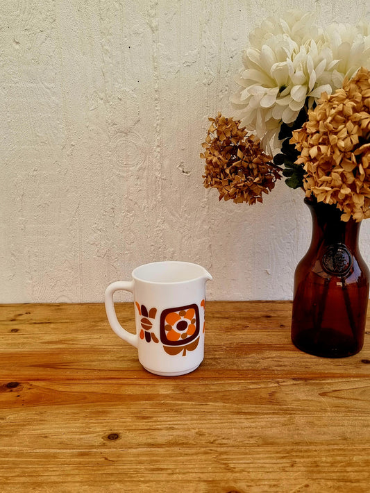 Pichet mobil orange vintage années 70 arcopal les kitscheries brocante en ligne