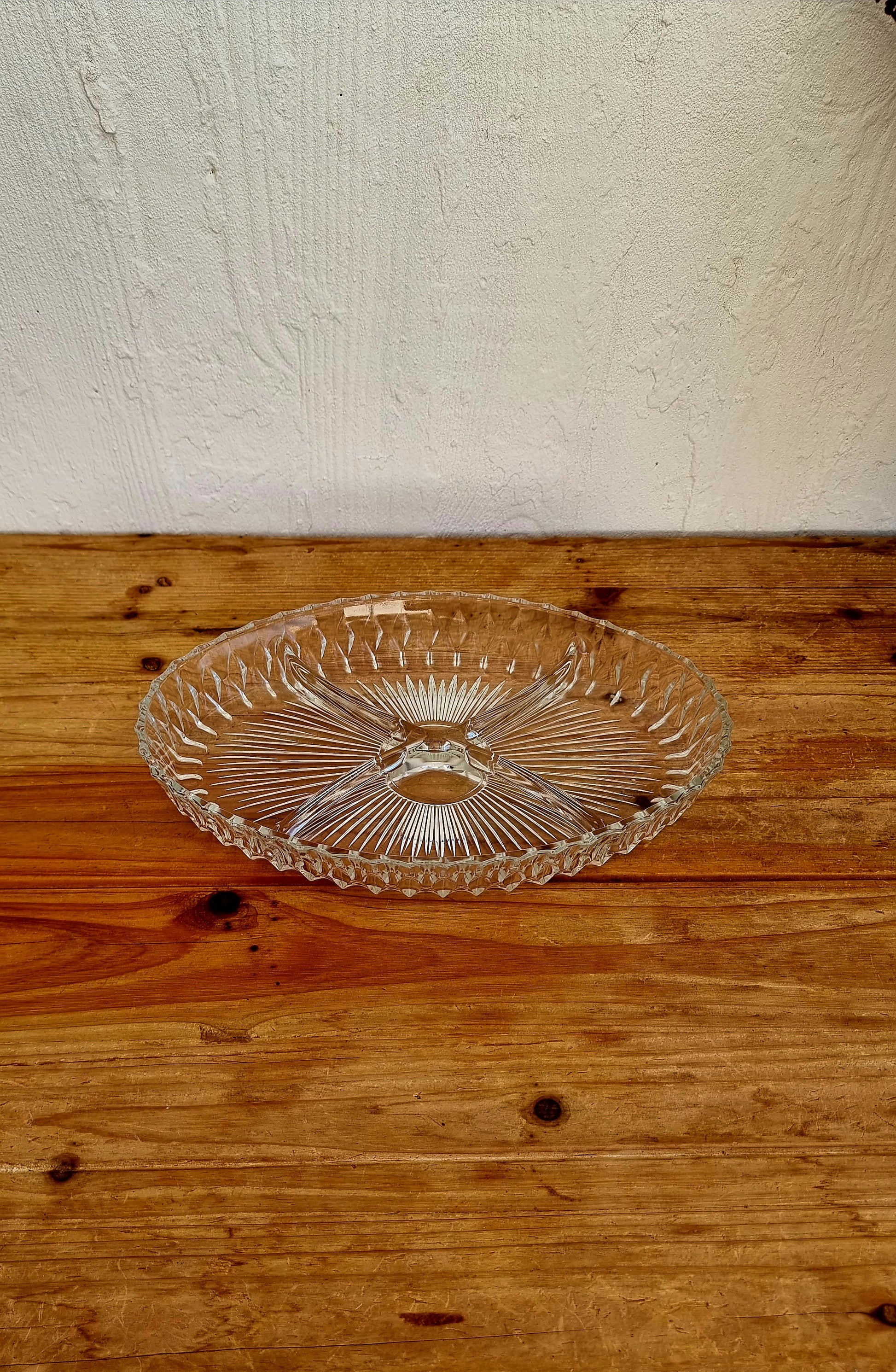 Grand plat apéritif ovale vintage les kitscheries brocante en ligne