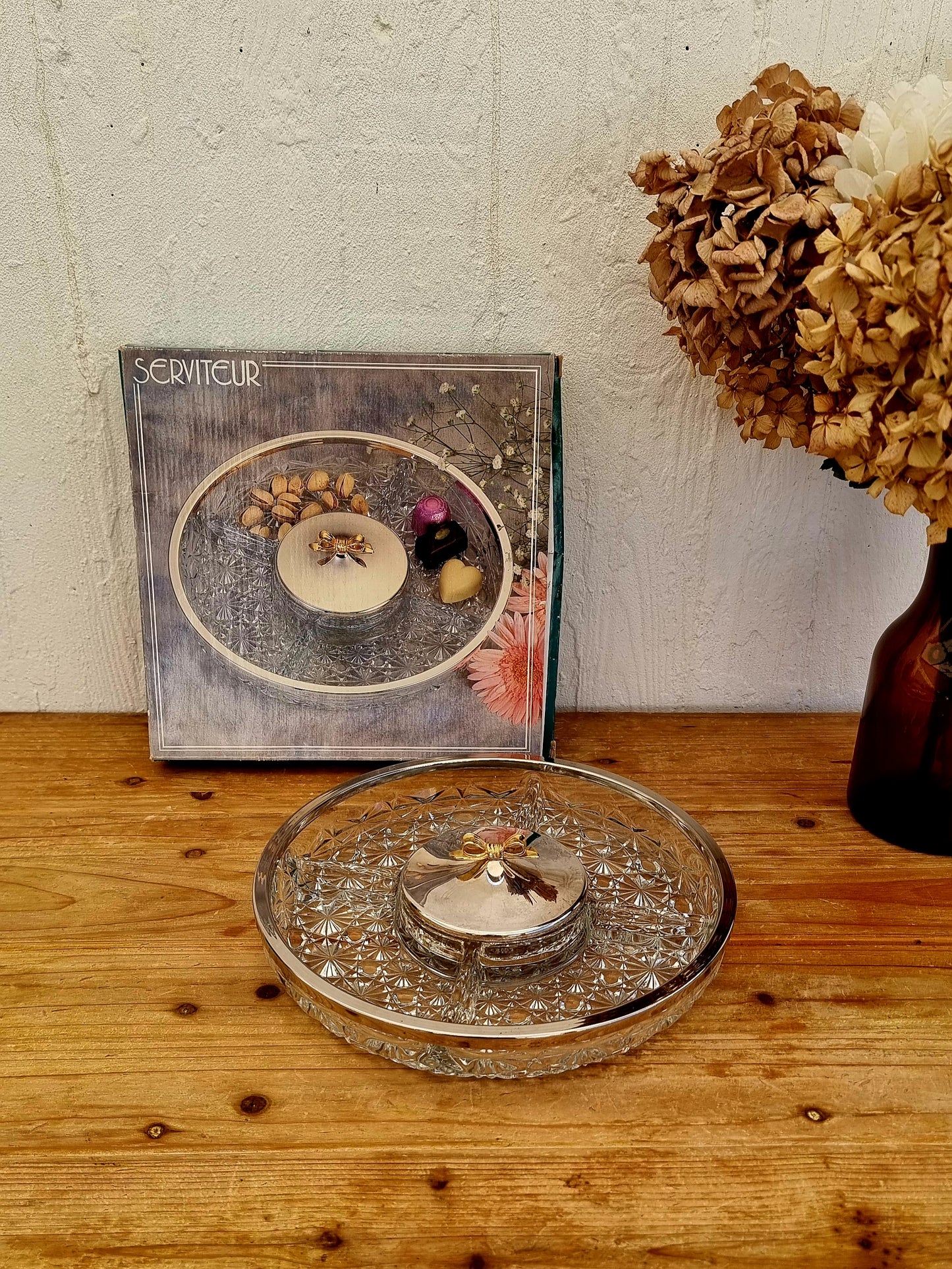 Plateau apéritif vintage années 60 service apéro rétro