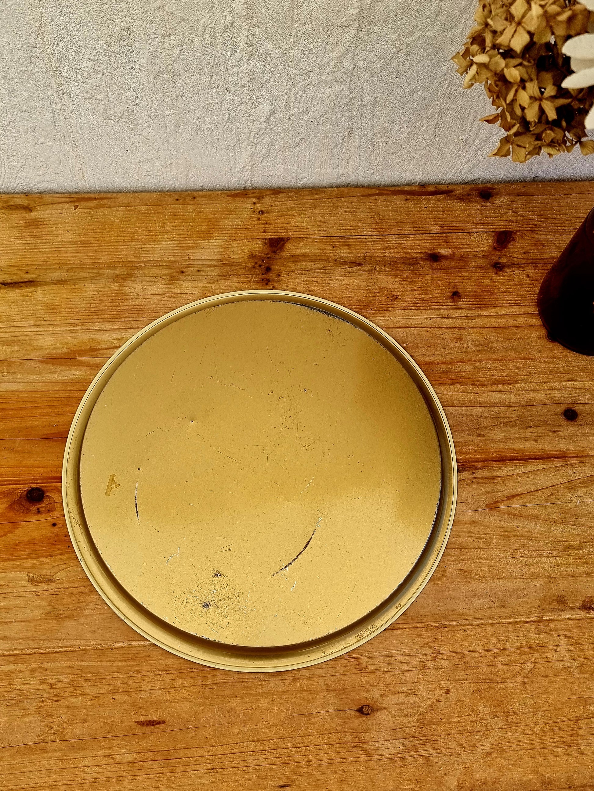 plateau décor chat Massilly France Marlex Merline 1984