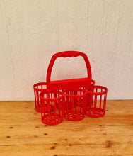 Charger l&#39;image dans la galerie, Porte-bouteilles rouge 70&#39;s les kitscheries brocante en ligne
