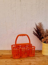 Charger l&#39;image dans la galerie, Porte-bouteilles orange 70&#39;s hollande les kitscheries brocante en ligne
