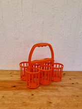 Charger l&#39;image dans la galerie, Porte-bouteilles orange 70&#39;s hollande les kitscheries brocante en ligne
