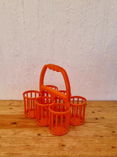 Charger l&#39;image dans la galerie, Porte-bouteilles orange 70&#39;s hollande les kitscheries brocante en ligne
