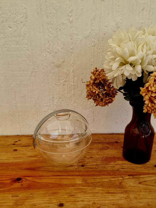 Seau à glaçons Guzzini des années 70 rond transparent les kitscheries brocante en ligne