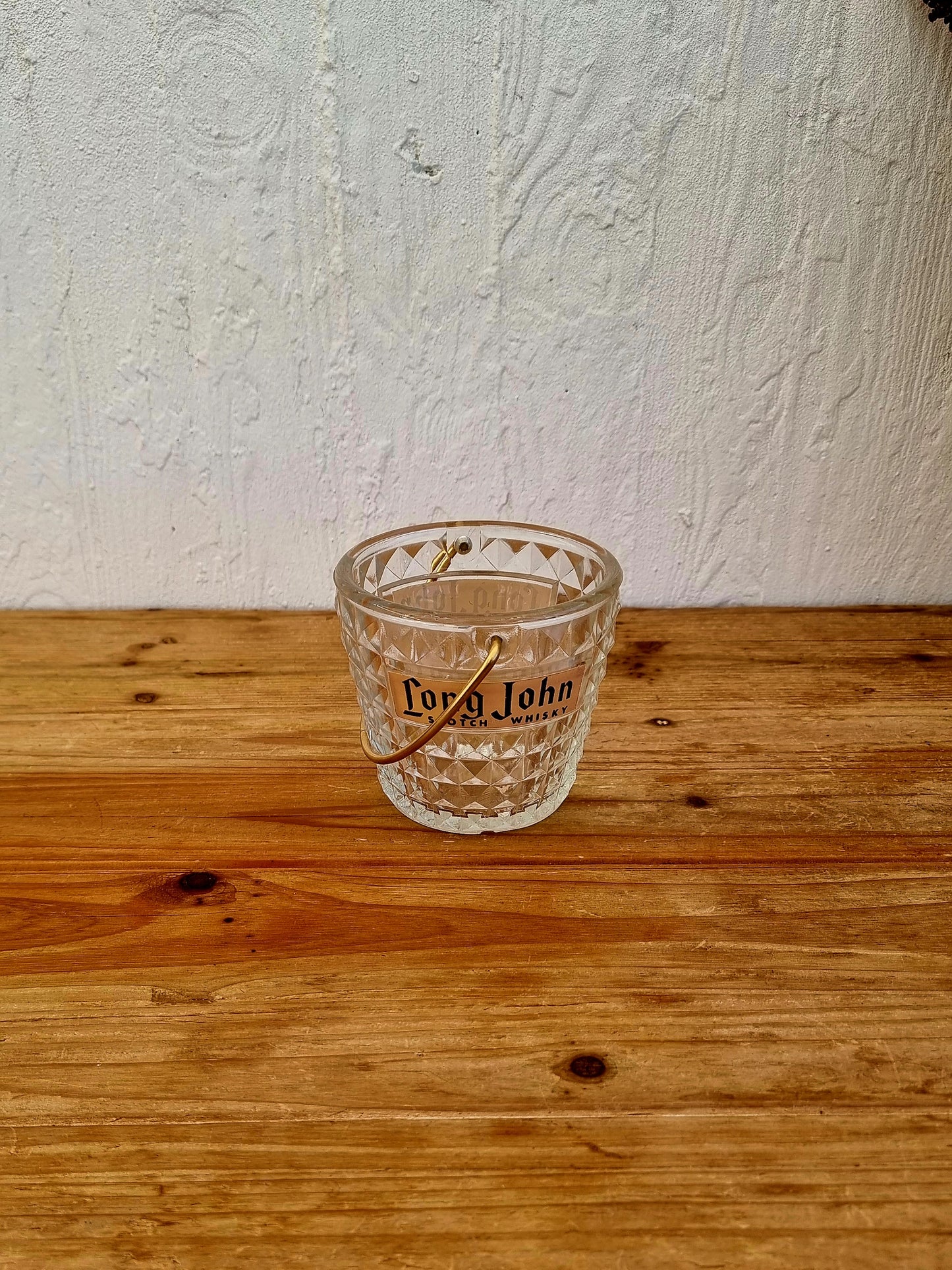 seau à glaçons Long John Scotch Whisky verre années 70