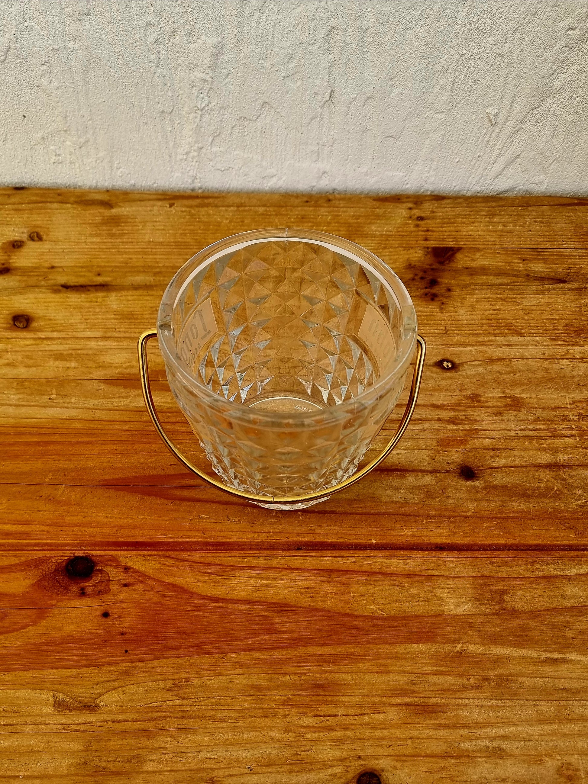 seau à glaçons Long John Scotch Whisky verre années 70