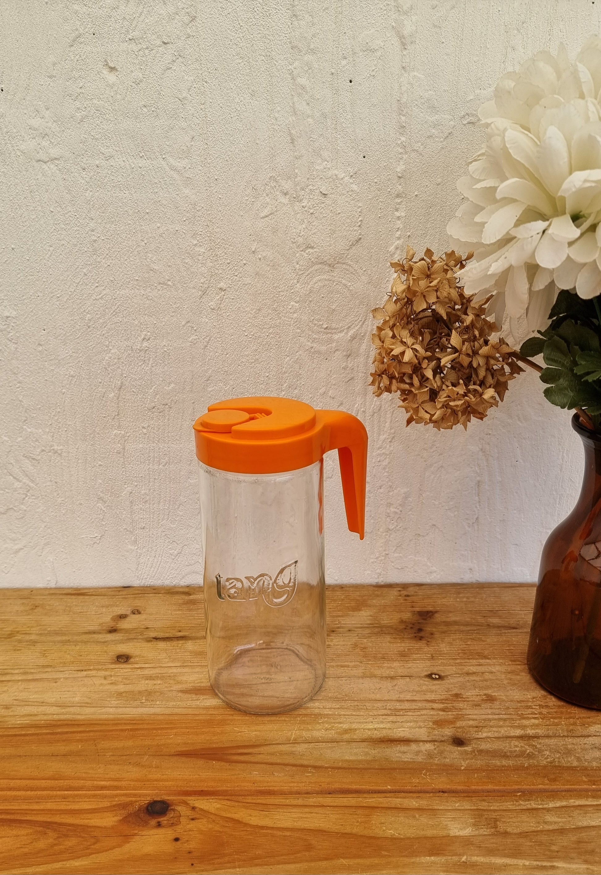 Pichet Tang vintage orange les kitscheries brocante en ligne