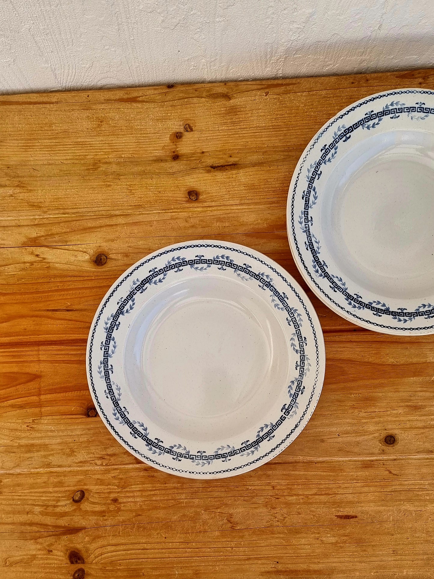 assiettes creuses vintage Terre de Fer Austerlitz brocante