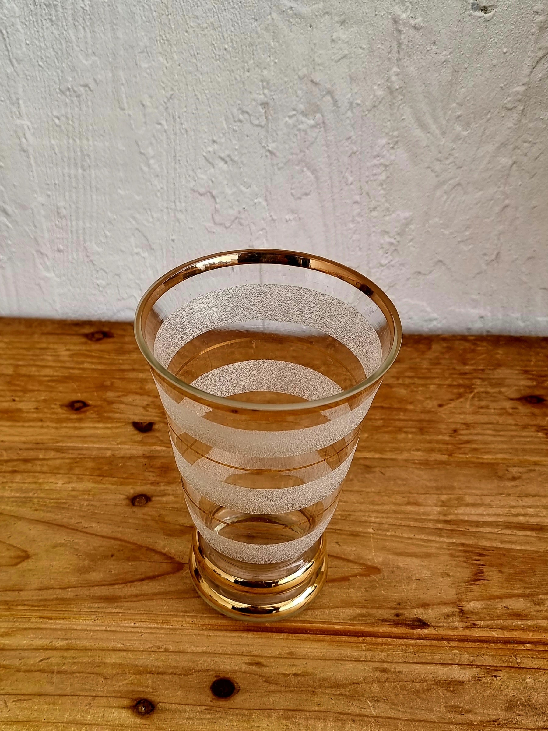 Vase granité blanc et doré vintage les kitscheries brocante en ligne
