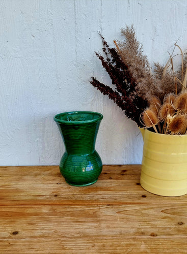 Vase en céramique vert Longchamp les kitscheries brocante en ligne