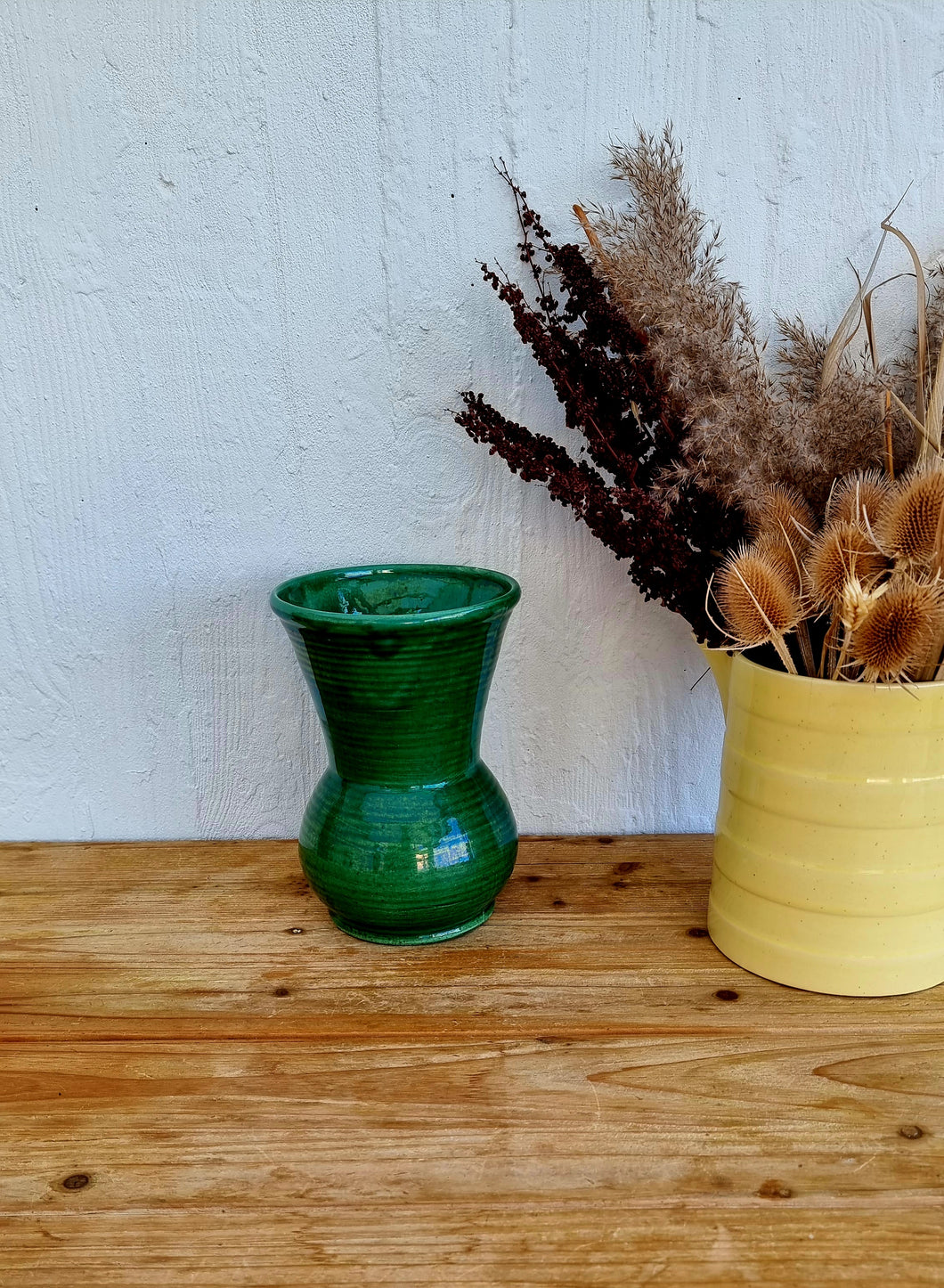 Vase en céramique vert Longchamp les kitscheries brocante en ligne