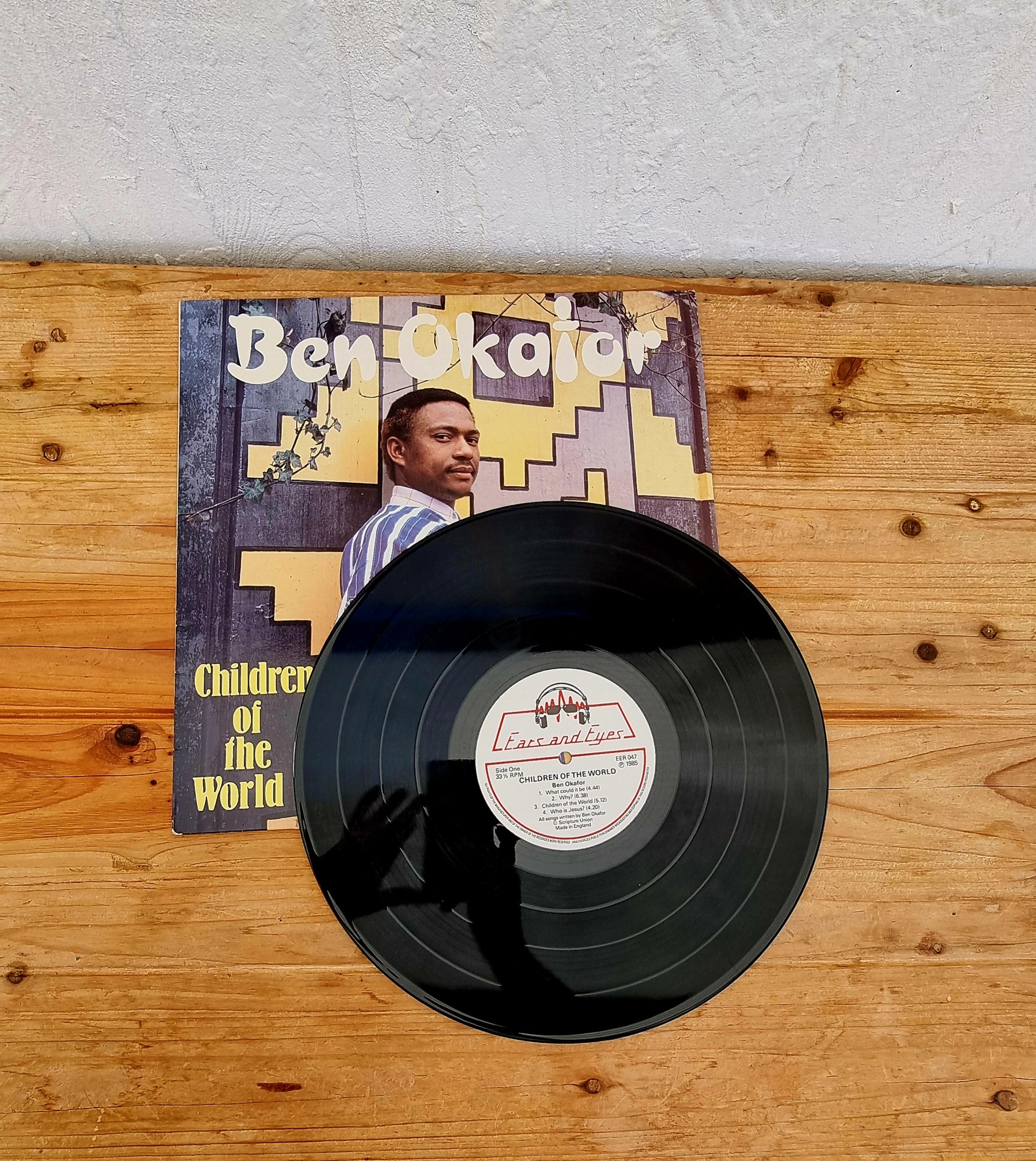 Vinyle 33 tours Ben Okafor Children of the World 1985 pochette et disque