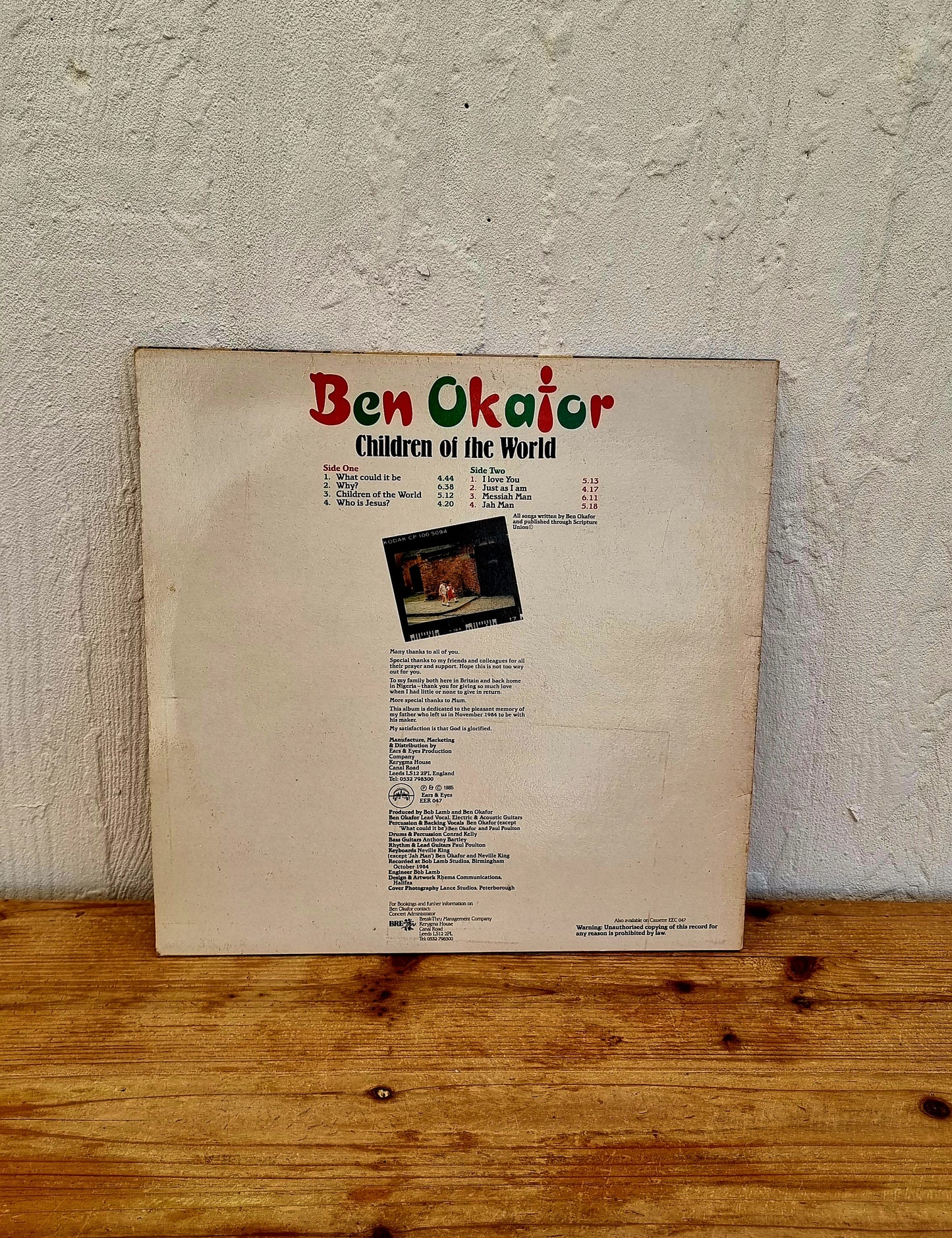Vinyle 33 tours Ben Okafor Children of the World 1985 pochette et disque