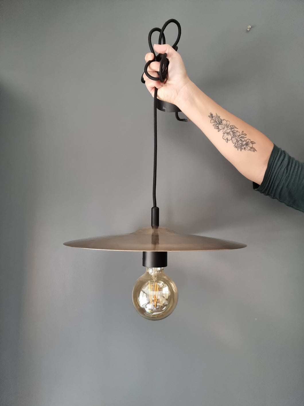 Lampe suspension cymbale les kitscheries