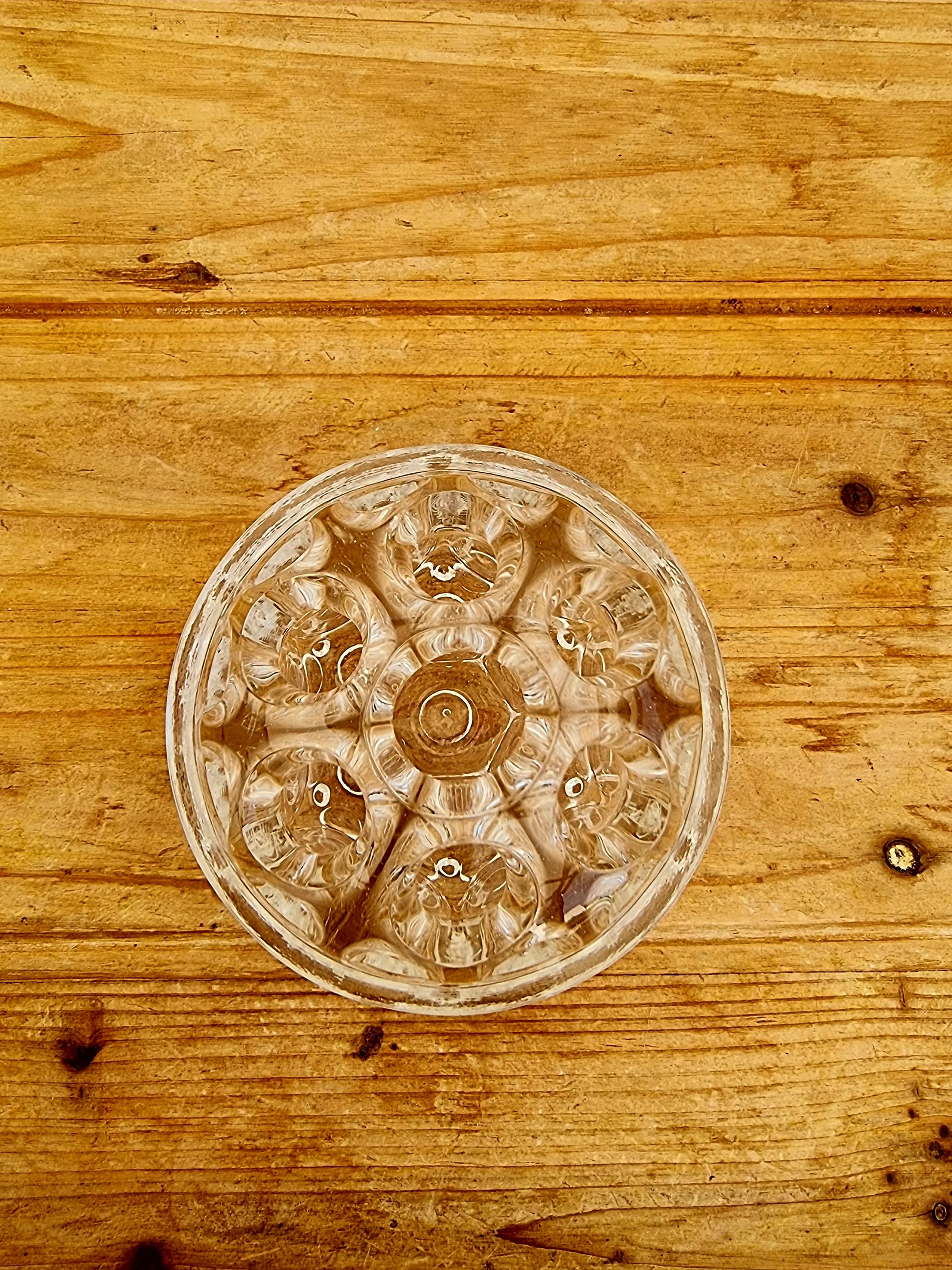 Pique fleurs en verre vintage