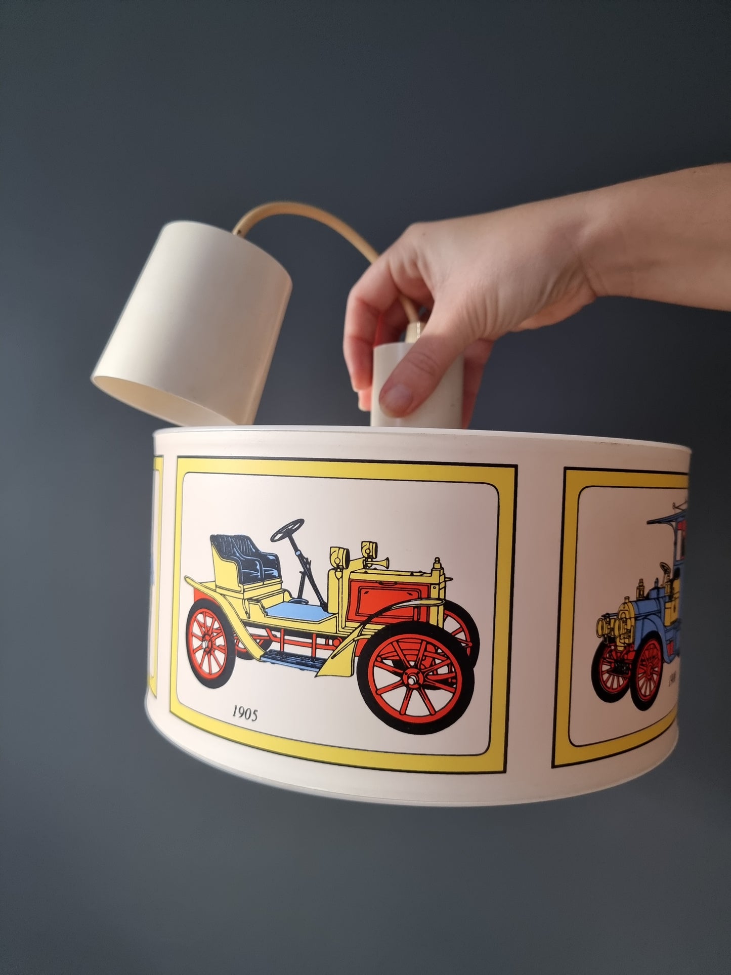 Suspension vintage en plastique