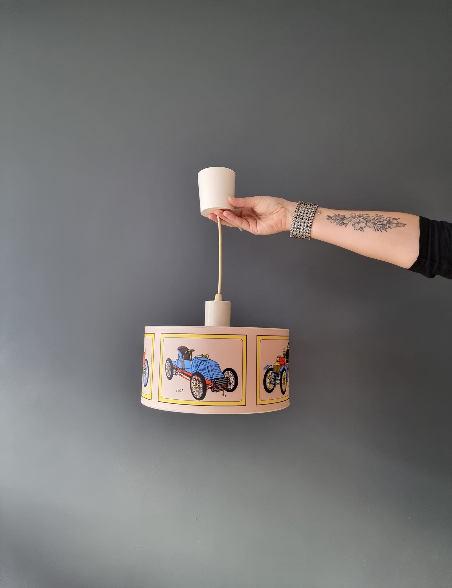 Suspension vintage en plastique
