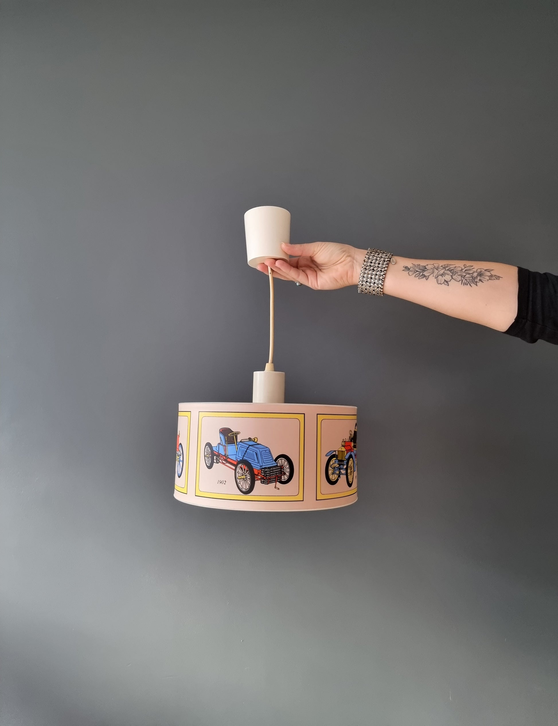 Suspension vintage en plastique